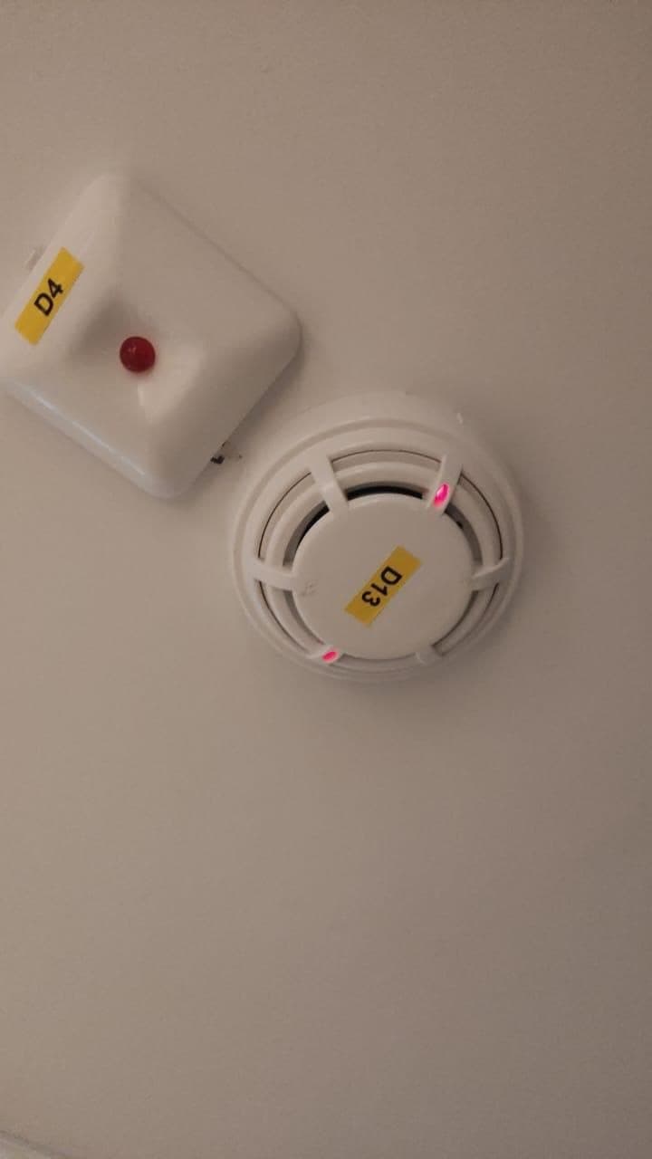 Ceiling-mounted smoke detector